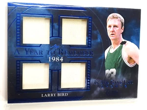 Larry Bird 2020 Leaf In The Game Used A Year To Remember 11/35 Quad Jersey Patch - Picture 1 of 4
