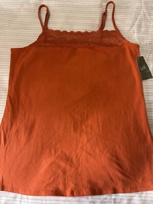Camisola J.Jill Mujer Pequeña Sin Mangas Coral Correa Espagueti Encaje Recortado Cuello Foto 1 de 4