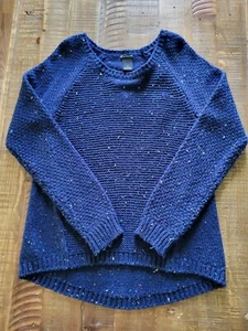 Suéter para mujer New Directions talla M azul confeti alto bajo suéter asimétrico - Imagen 1 de 5