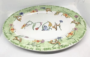 Disney Winnie the Pooh Serving Platter Oval Poohtanicals Ceramic 10.5"x14.75" - Picture 1 of 10