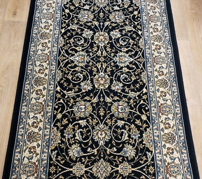 Rug Depot Traditional Oriental Hall and Stair Rug Runner - 26" Wide Navy Blue - Image 1 of 4
