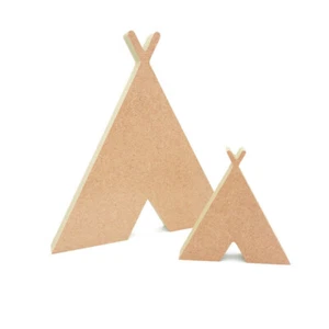 Wigwam independiente forma de tipi MDF madera artesanal tienda de campaña booho decoración de vivero - Imagen 1 de 3
