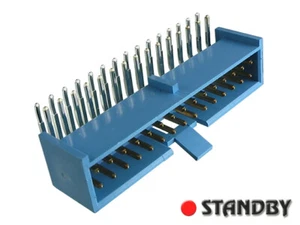 5pcs FLEXPAC 30 POS LOCKING HEADER DOUBLE ROW RIGHT ANGLE CONTACTS T&B FPH-3002G - Imagen 1 de 2