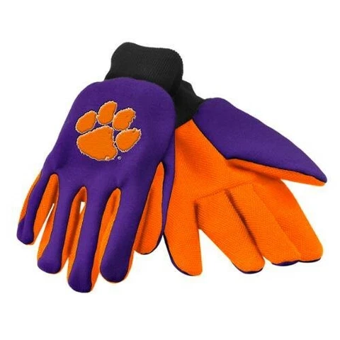 CLEMSON TIGERS NCAA College Multi-Colored Palm Utility Gloves Cover