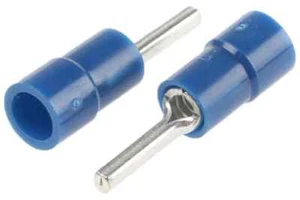 RS Pro CRIMP PIN CONNECTORS 100Pcs 10x1.9mm 1.5mm² To 2.5mm² 16AWG-14AWG BLUE - Picture 1 of 1