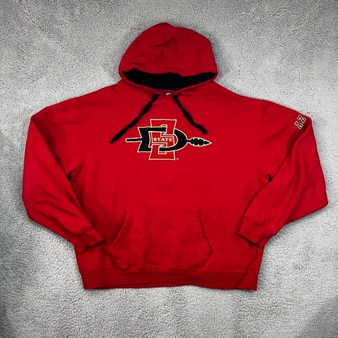 San Diego State Aztecs Hoodie Mens 2XL Red Embroidered Logo Stadium Athletics Cover