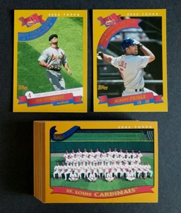 2002 Topps St. Louis Cardinals ~ Juego de 37 cartas del equipo con intercambiado - Sin impresión corta - Imagen 1 de 11