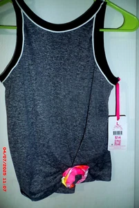 GIRL'S JUSTICE SPORT GRAY TANK TOP~ SIZE LARGE 12 / 14~NWT - Picture 1 of 2