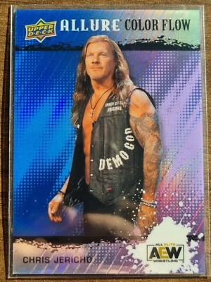 2022 AEW Chris Jericho Blue Purple Color Flow /199 ALLURE Trading Card #86306 - Image 1 of 2
