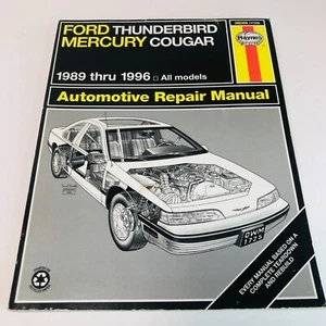HAYNES REPAIR MANUAL 36086 (1725) Ford Thunderbird Mercury Cougar 1989 thru 1996 - Picture 1 of 9