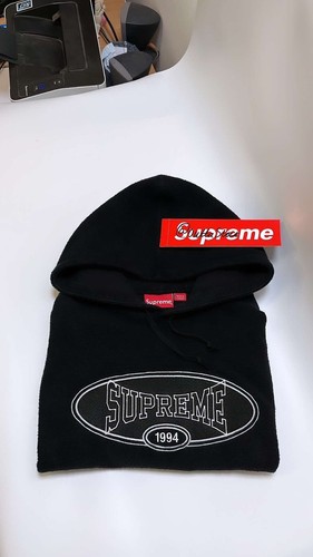 Felpa con cappuccio in pile Supreme SS18 taglia large