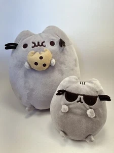 Pusheen Gray Cat with Cookie Plush 9" With 5.5” Cool Pusheen Cat Lot - Picture 1 of 13