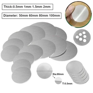 304 Edelstahlscheiben rund Blechzuschnitte Durchmesser 50-100 mm stark 0,5-2 mm - Bild 1 von 26