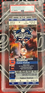 2000 World Series Game 6 Phantom Yankees Win WS Full Ticket PSA 7 POP 1 Highest - Picture 1 of 2