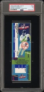 1999 ALDS GAME 1 FULL TICKET YANKEES RANGERS OCT 5 EL DUKE HERNANDEZ PSA 7 (491) - Picture 1 of 2