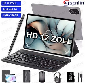 2025 New 12 Zoll Android14 Tablet 24GB RAM 256GB ROM Gaming Tablet PC Octa-Core - Bild 1 von 27