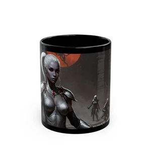 Schwarze Tasse mit Fantasy-Thema - Dunkle Ästhetische Kaffeetasse, Geschenk für Gamer, [...] - Bild 1 von 15
