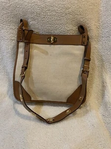 NWT Michael Kors Sullivan Large Messenger Bag Natural Denim - Picture 1 of 11