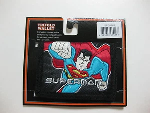 Superman Tri-Fold Wallet 4.5" x 3.25" ( BLACK ) BRAND NEW WITH TAGS - Picture 1 of 3