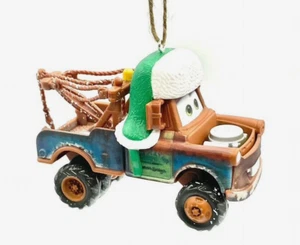🎄Disney Pixar CARS Holiday Mater Tow Truck w/ Hat Christmas Tree Ornament Gift - Picture 1 of 9