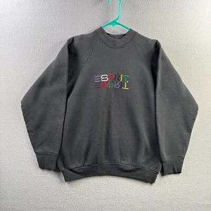 Vintage Esprit Sweatshirt Mens XL Crewnck Pullover Faded Black FOTL 90s USA - Picture 1 of 10