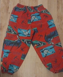 Vtg 90s Batman Pants AOP Little Boys Kids Size 4 Red 1993 DC Comics - Picture 1 of 8
