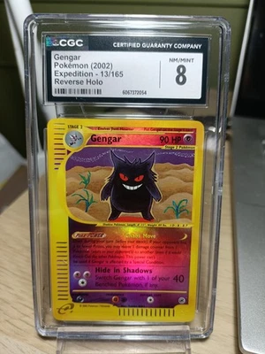 2002 POKEMON EXPEDITION #48/165 GENGAR REVERSE FOIL CGC 8  - Image 1 of 2