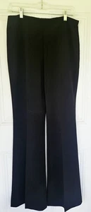 NWT Theory Demitria Black Admiral Crepe Flare Pants Size 8 $285 - Picture 1 of 8
