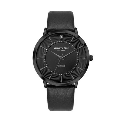 Kenneth Cole New York Men's Watch With Diamond and Leather Band KCWGA2653001 - Image 1 of 2
