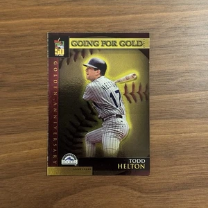 Todd Helton 2001 Topps Chrome Golden Anniversary Going For Gold Rockies quantità - Foto 1 di 2