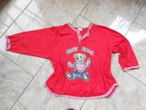 Canda Sonno Parte Superiore L Rosso Braun Blu Bianco Nero Tinta Unita #E8929 - Foto 1 di 1