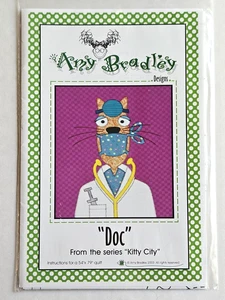 Amy Bradley Designs Kitty City DOC Doctor Cat Quilt Block Pattern 2003 - Picture 1 of 2