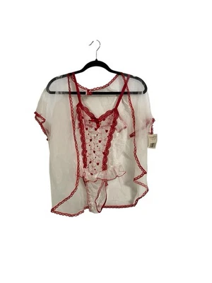 Vintage Y2K Secret Treasures Sz: M Red And White Intimate Lingerie NWT - Image 1 of 4