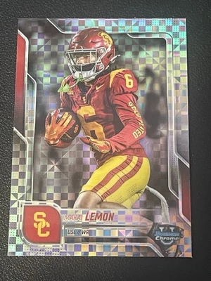2025 Bowman Chrome University Makai Lemon X-Fractor Parallel, USC Trojans - Image 1 of 4