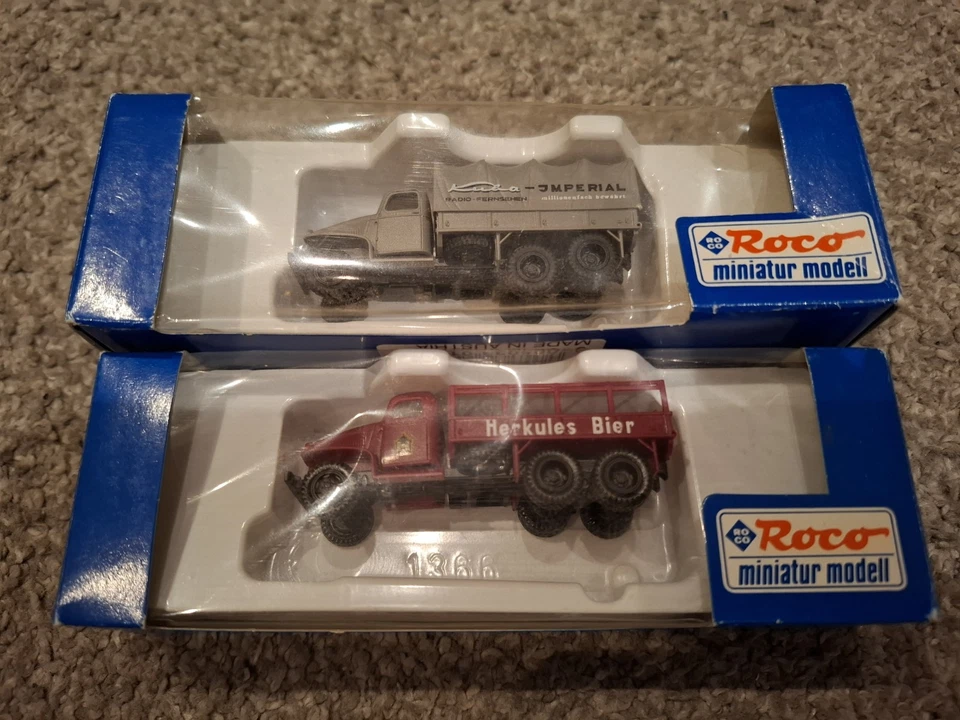 Roco Miniatur Modell Trucks 1677 & 1631 - HO Gauge - New & Boxed - Image 1 of 4