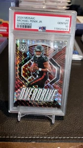 2024 Panini Mosaic Overdrive Rookie Micheal Penix Jr. PSA 10 - Picture 1 of 2