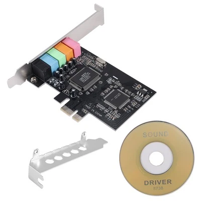 PCIe Sound Card 5.1, PCI Express Surround Card 3D Stereo Audio with High4312 - Image 1 of 4