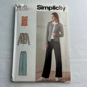 Simplicity R10994 Misses Knit Cardigan Top Pants Uncut Sewing Pattern Size S M L - Picture 1 of 2
