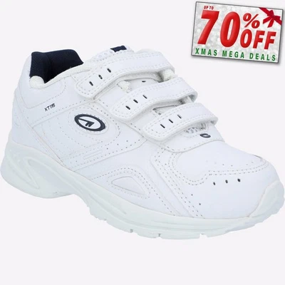 Hi-Tec XT115 Garçons Junior Décontracté Tactile Bracelet Baskets Blanc - Photo 1/4