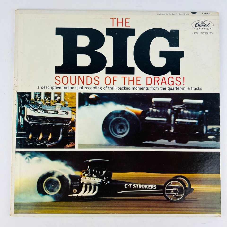The Big Sounds Of The Drags! Vinyl LP Record Album MONO T-2001 Drag Racing - Image 1 of 2