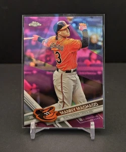 2017 Topps Chrome Manny Machado #40 Pink Refractor Orioles Padres - Imagen 1 de 7