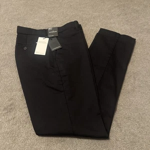M&S AUTOGRAPH slim Fit Italian Chinos black waist 36 length 31 BNWT - Picture 1 of 9