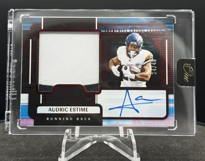 Fútbol americano Panini One 2024 - #88 Audric Estime RC franquicia tela futura rojo/49 - Imagen 1 de 2