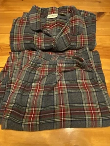 LL Bean Damen Pyjama Schottenkaro Flanell 2-teiliges Set Größe Large Tall - Bild 1 von 3