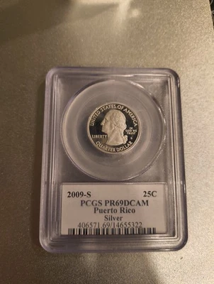 2009-s Puerto Rico Silver Quarter PCGS - Image 1 of 2