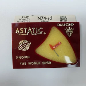 ASTATIC N74-SD Needle Stylus PS-111 AC-401DS 685SD 912D/S W-330STDS 2130DS NOS - Picture 1 of 2