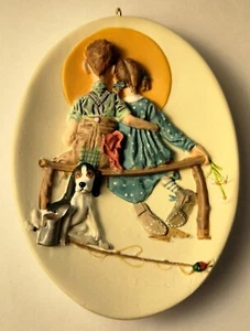 Holiday Hallmark Andenken Ornament Norman Rockwell "Little Spooners" 1996 - Bild 1 von 11