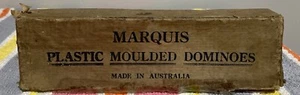 Dominoes Vintage Marquis Boxed Set Of Plastic Mould Australian Rare - Picture 1 of 12