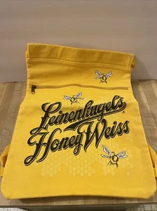Leinenkugel’s HONEY WEISS CANVAS BACKPACK Yellow Bees NIP - Picture 1 of 3