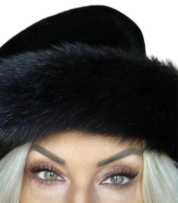 De Colección Sombrero Retro Flechet Paris Berliner Modelos Terciopelo Negro Mujer Visón Fedora Años 60 Foto 1 de 4